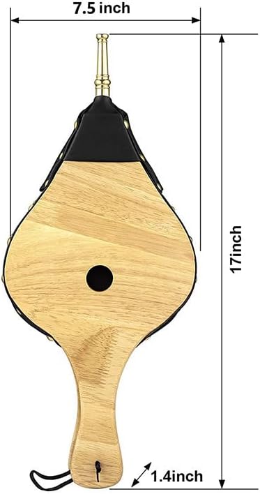 Fireplace Bellows Indoor 17x 7.5 Large Wood Fire Blower with Hanging Strap BBQ Grill Chimney Hand Bellow Pump